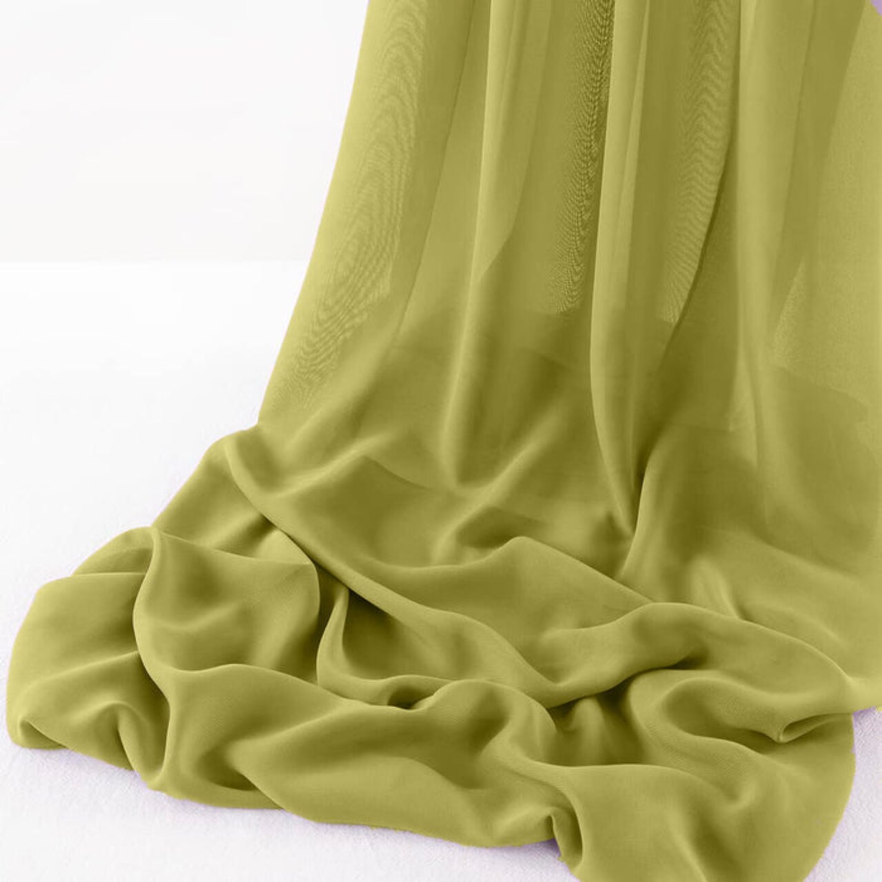 1 Yard Wool Dobby Chiffon Fabric Sheer Lightweight Draping Wedding Party Backdrops 58" Width